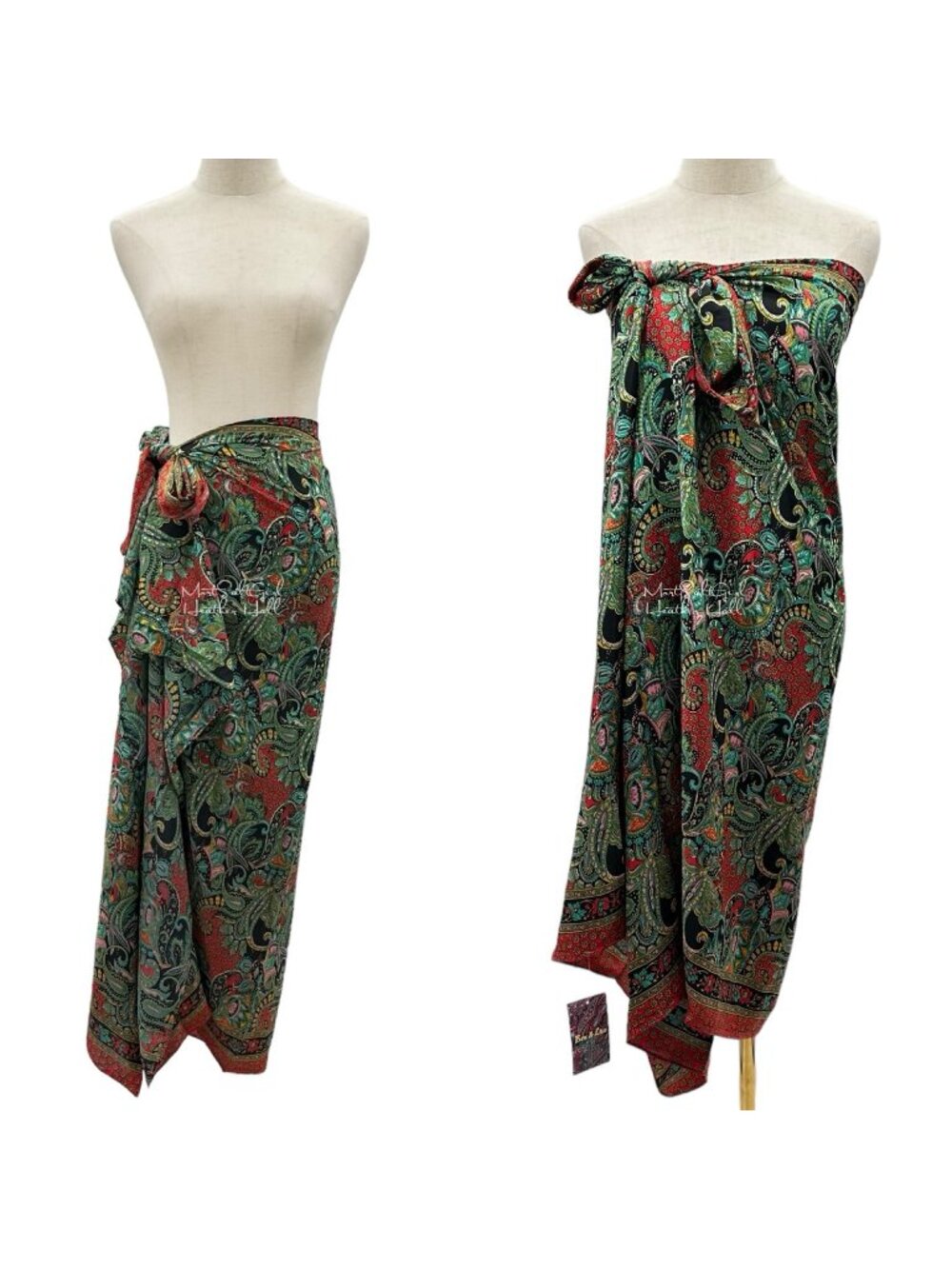 Ben & Lisa La Florentina NWT Multicolor Paisley Print Wrap Scarf Sarong
